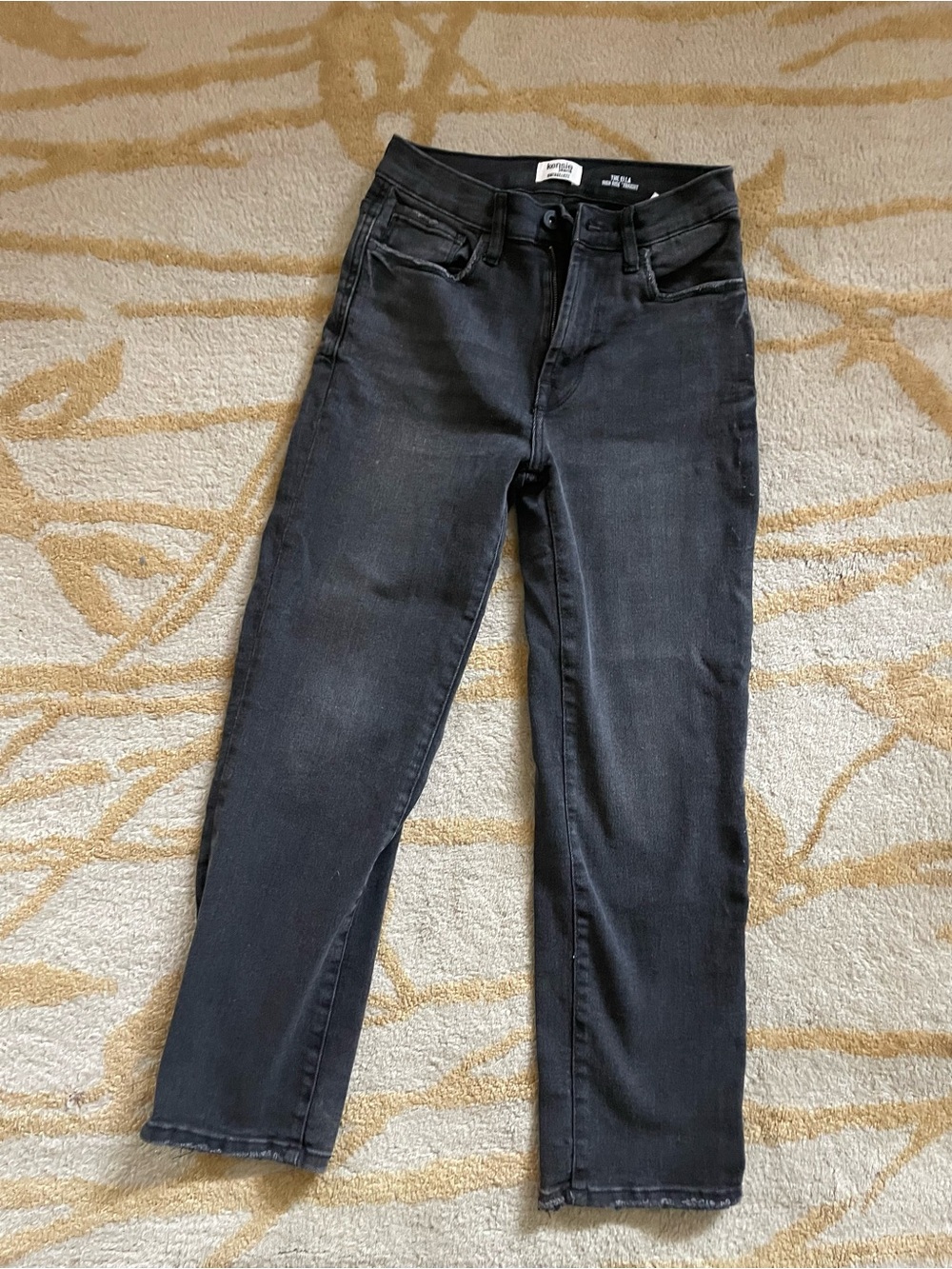 Kensie Washed Black High-Rise Jeans